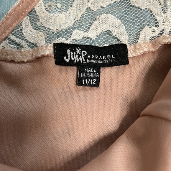 Jump Apparel Cocktail/Prom/Party Dress Juniors Cream/Nude Lace Size-11 EUC - Picture 9 of 13